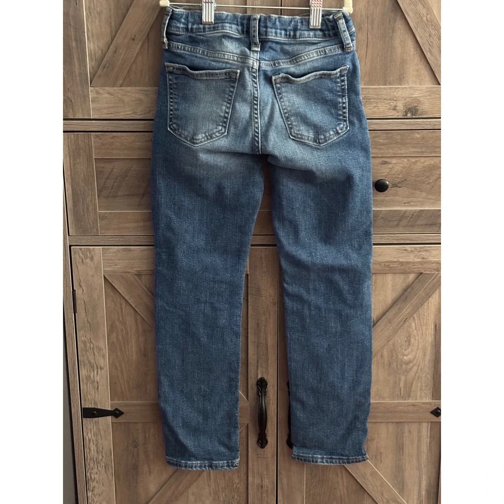 Old Navy Boys Karate Slim Jeans Blue Distressed Built-In Flex Max Size 8